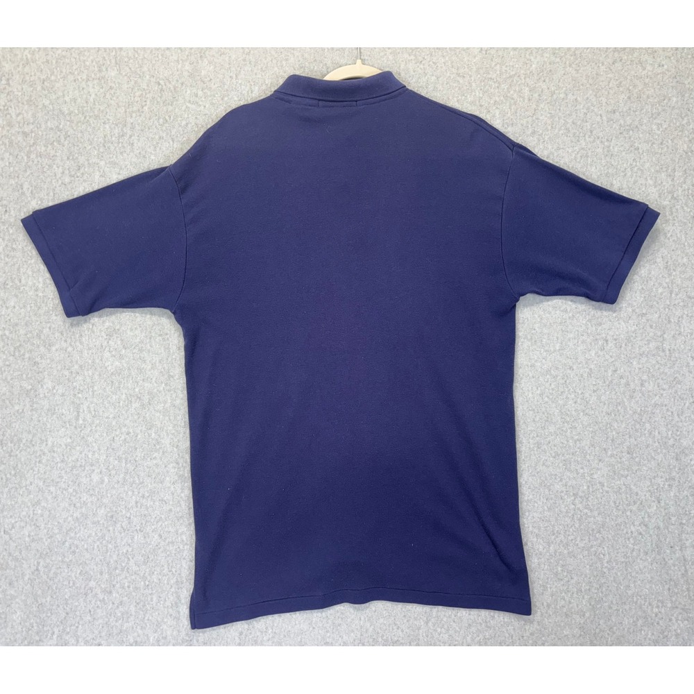 Ivanhoe Mens Navy Blue Short Sleeve Polo Shirt Red Logo XL - Picture 4 of 4
